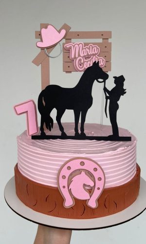 Arquivo de corte topo de bolo COWGIRL cavalo
