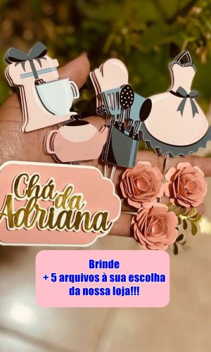Arquivo de Corte Topo de Bolo Chá de Cozinha