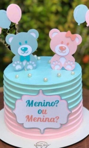 Arquivo de Corte Topo de Bolo Chá Revelação Studio