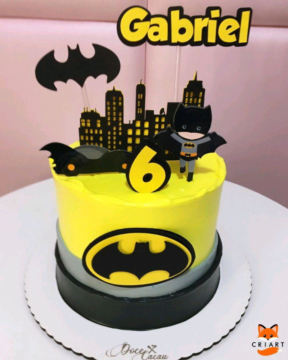 Arquivo de corte topo de bolo Batman baby