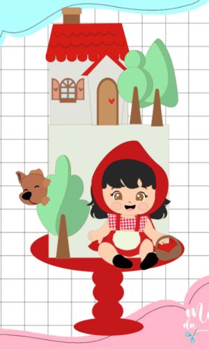 Arquivo de Corte: Topo de Bolo Chapeuzinho Vermelho Cute 013