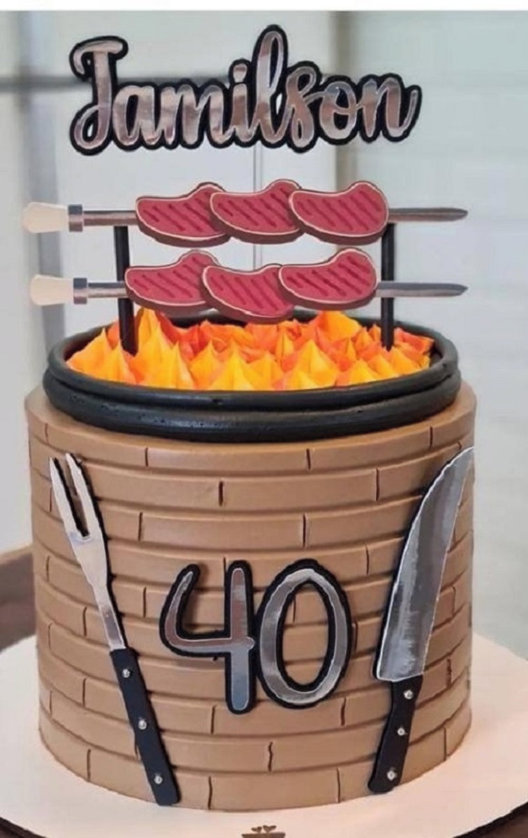 Arquivo de Corte Topo de Bolo Churrasco Csv188 - Imagem 2