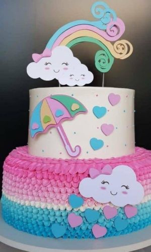 Arquivo de Corte Topo de Bolo Chuva de Amor Studio