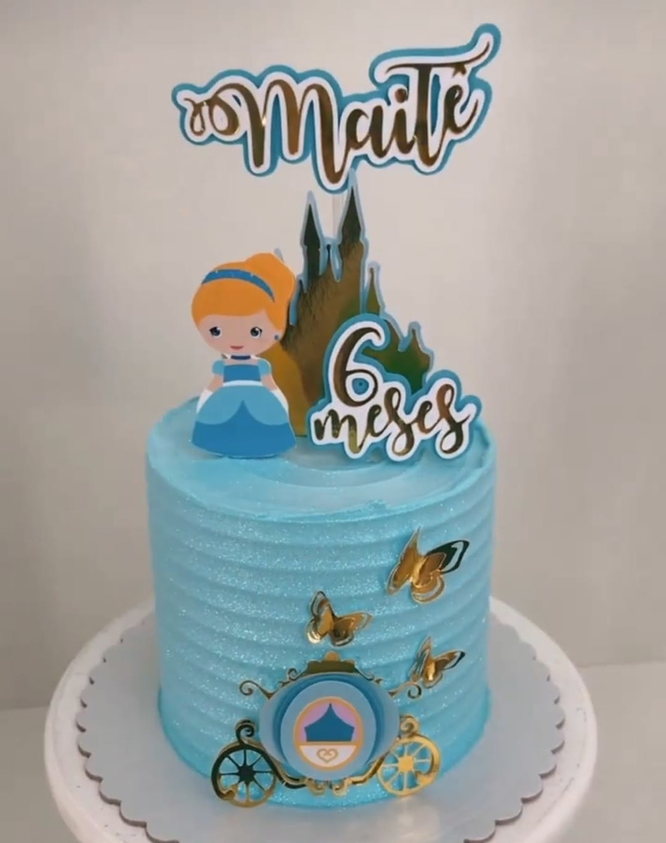 Arquivo de Corte Topo de Bolo Cinderela Cute - Studio e PDF