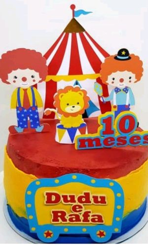 ARQUIVO DE CORTE TOPO DE BOLO CIRCO MENINO (#9018) STUDIO