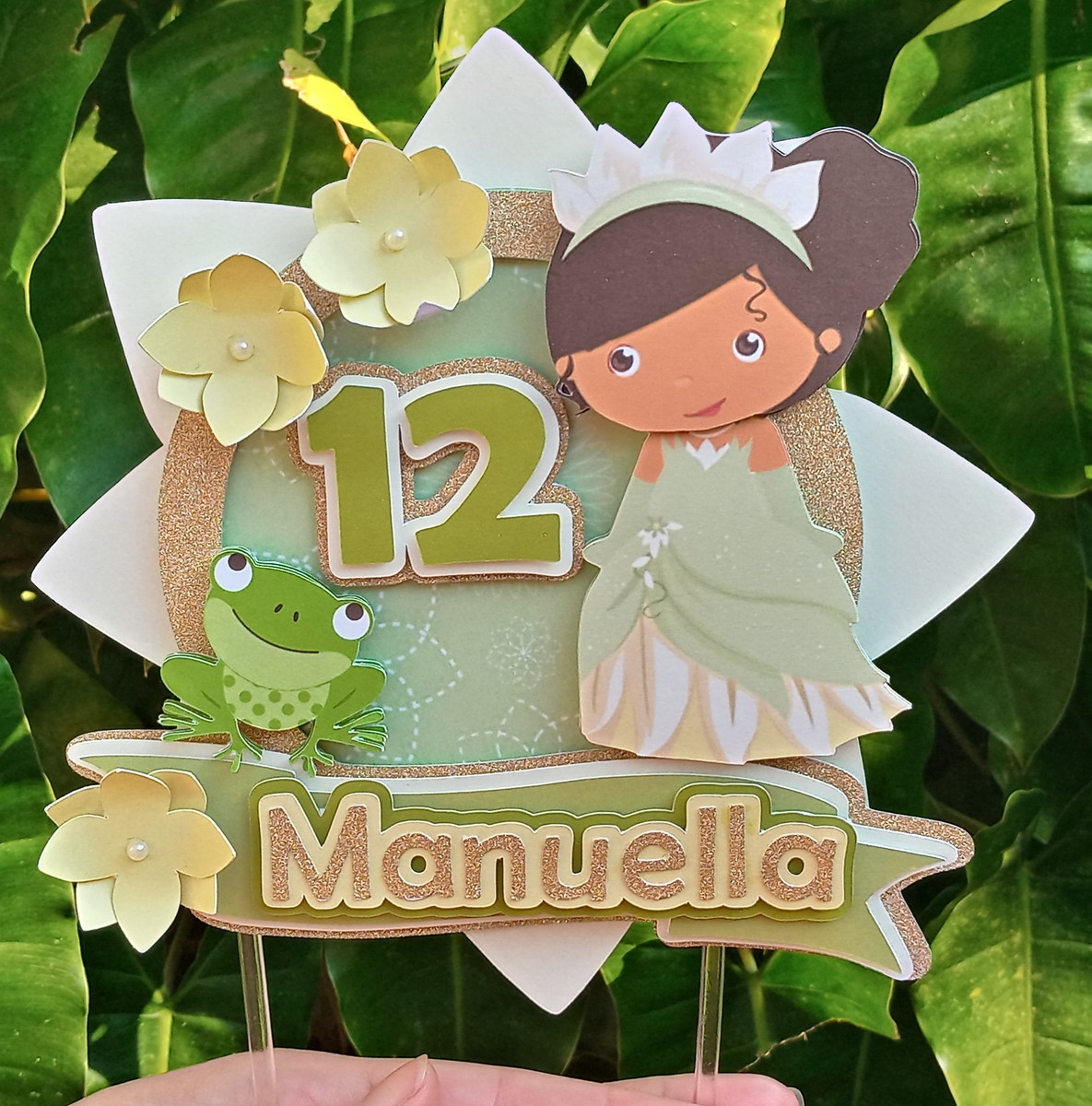ARQUIVO DE CORTE Topo de bolo Circular Tiana Cute