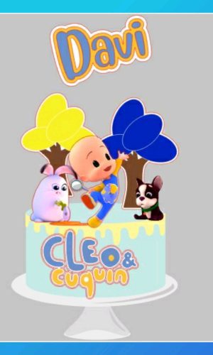 Arquivo De Corte - Topo De Bolo + Caixas Cleo E O Cuquin