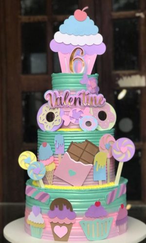 Arquivo de Corte Topo de Bolo Confeitaria em Camadas #734