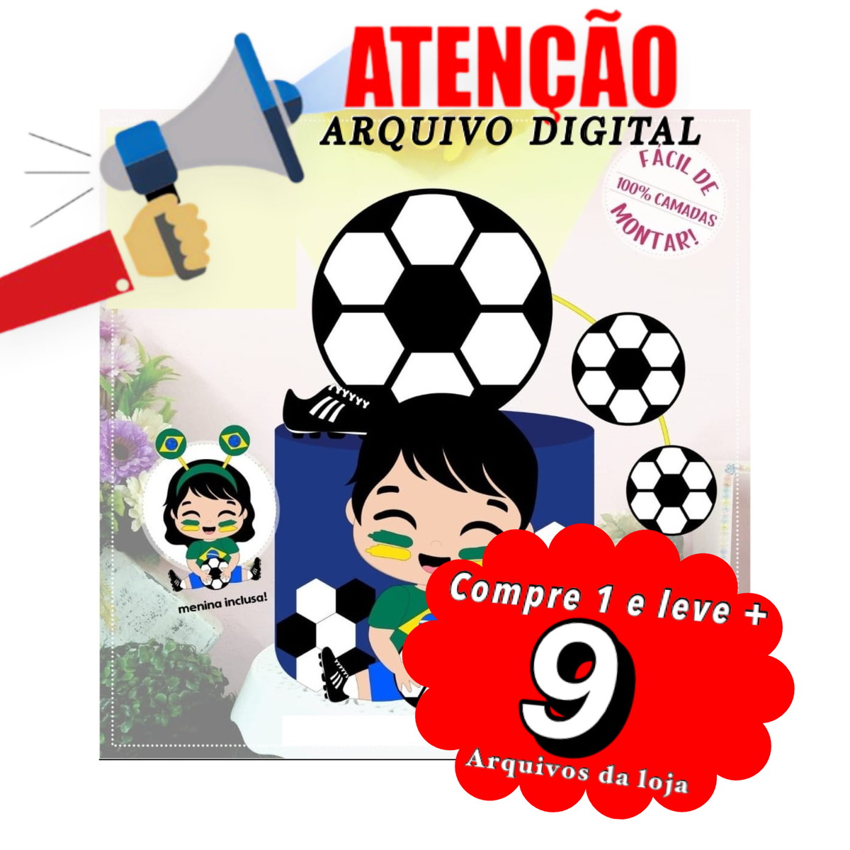 Arquivo de Corte Topo de Bolo - Copa Baby Bolinhas Bb