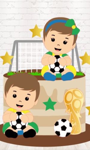 Arquivo De Corte Topo De Bolo Copa - Brasil Em Camadas 907
