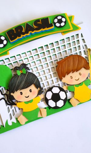 Arquivo de Corte: Topo de Bolo Copa Brasil Babys Cute 025