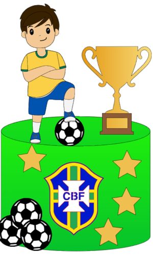Arquivo de Corte: Topo de Bolo Copa do Mundo Brasil 032