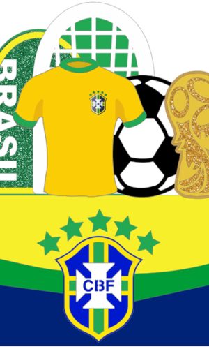 Arquivo de Corte: Topo de Bolo Copa do Mundo Brasil 054
