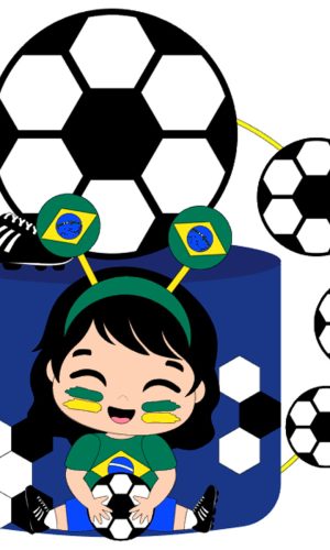 Arquivo de Corte: Topo de Bolo Copa do Mundo Brasil Baby 040