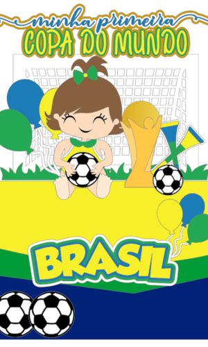 Arquivo de Corte: Topo de Bolo Copa do Mundo Brasil Baby 052
