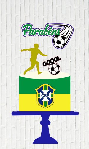Arquivo de Corte Topo de Bolo Copa do Mundo Jogador