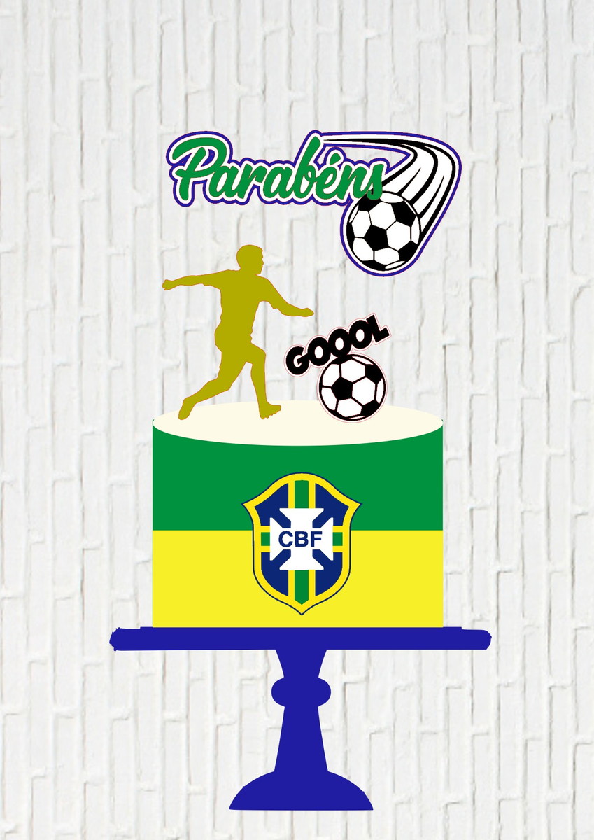 Arquivo de Corte Topo de Bolo Copa do Mundo Jogador