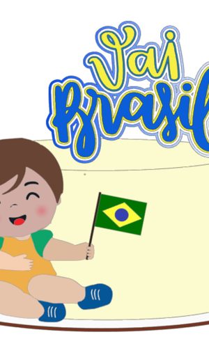 Arquivo de Corte: Topo de Bolo Copa do Mundo Menino Baby 023
