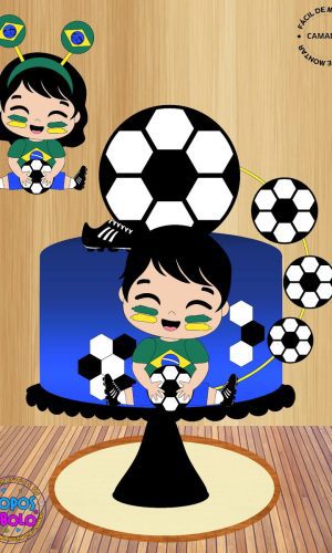 Arquivo de Corte Topo de Bolo Copa Menina Menino Bolinhas