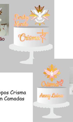 Arquivo de Corte Topo de Bolo Crisma 2 + Brinde