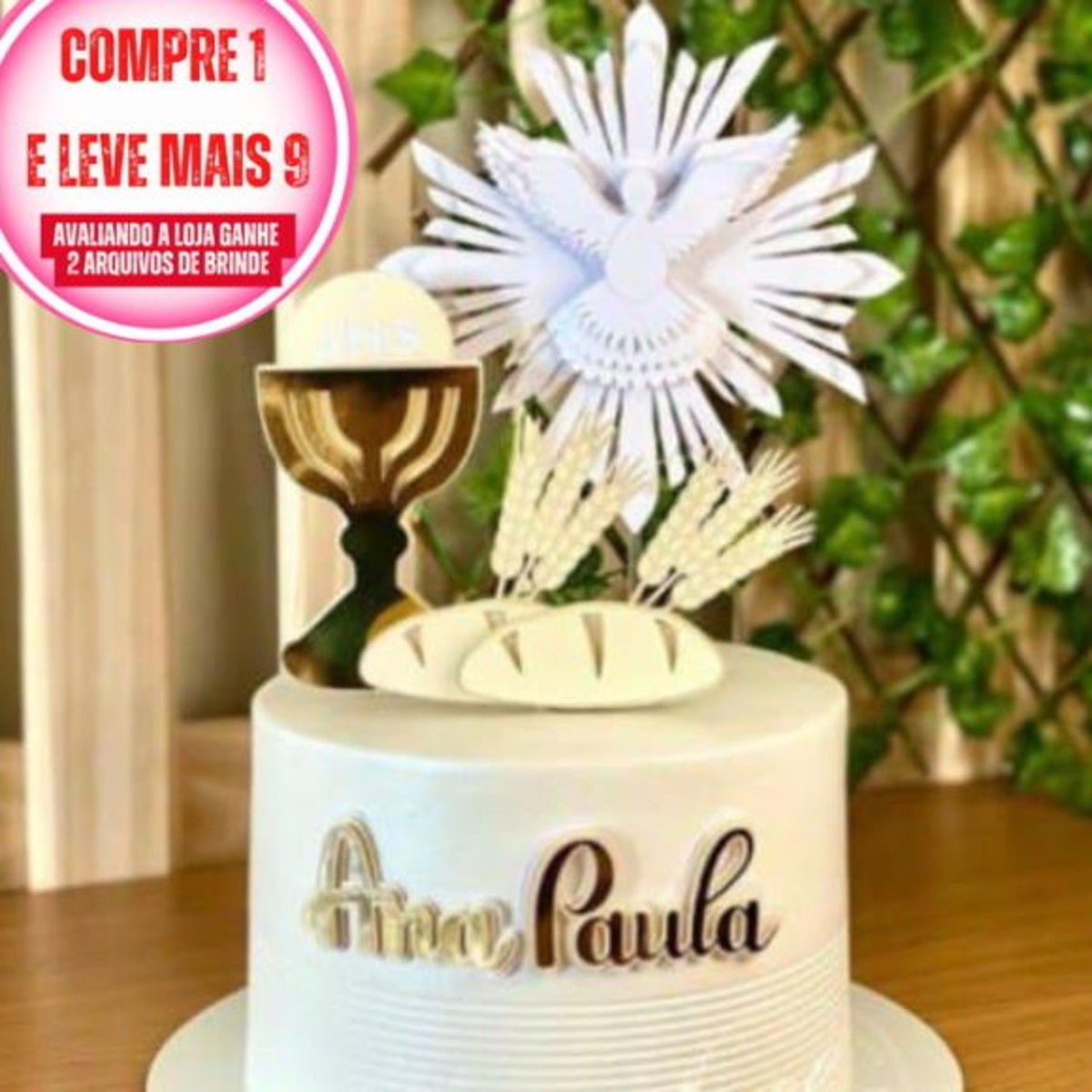 Arquivo de Corte Topo de Bolo Crisma Studio #2905 - Imagem 2