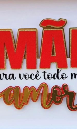 Arquivo de Corte Topo de Bolo Dia das Mães em Camadas #1835#