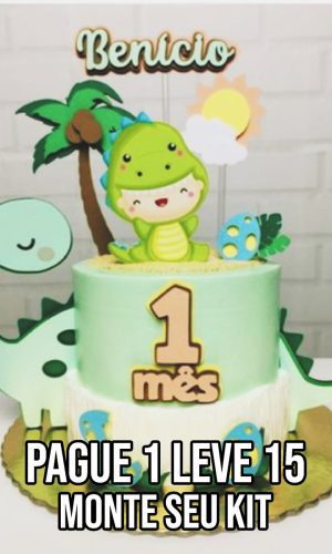 Arquivo de corte Topo de Bolo Dino Baby camadas STUDIO+14