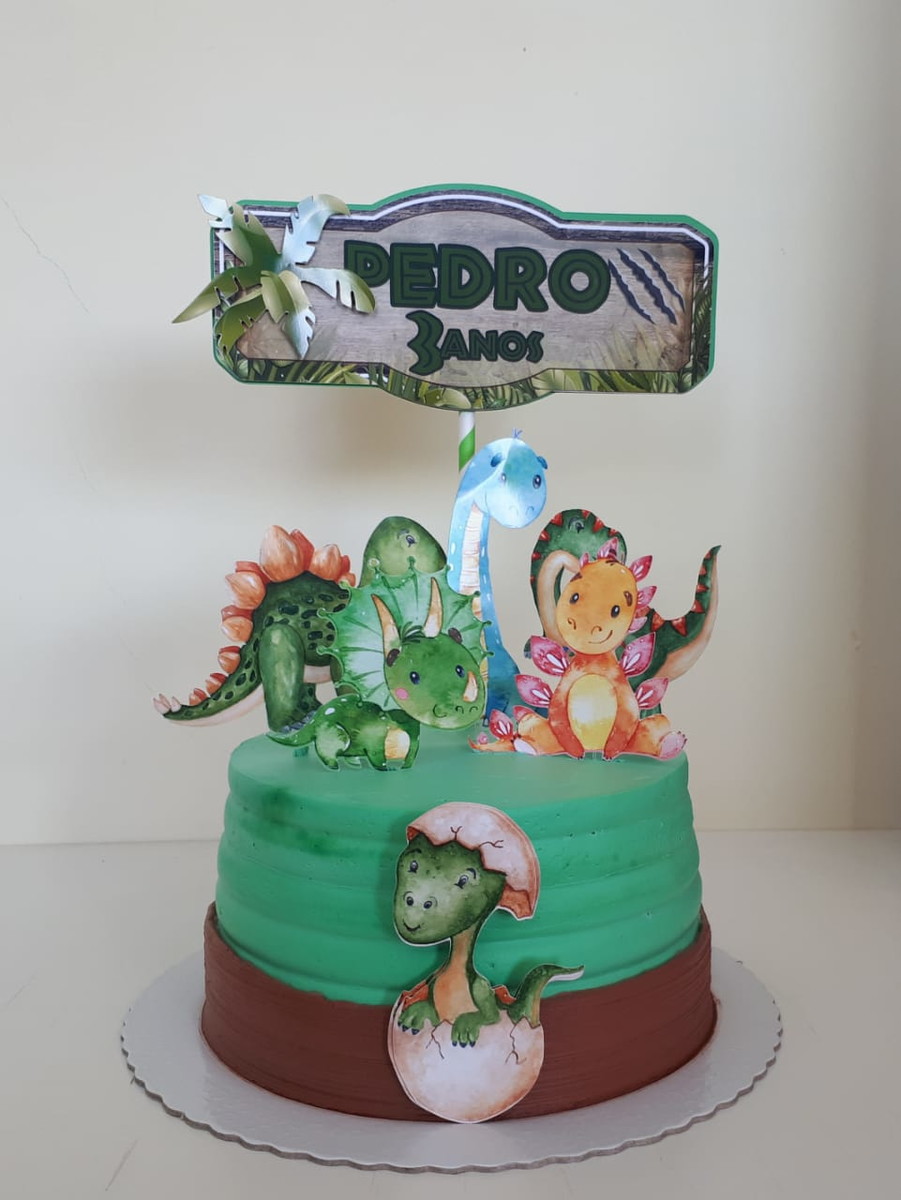 Arquivo de corte Topo de Bolo Dino Baby