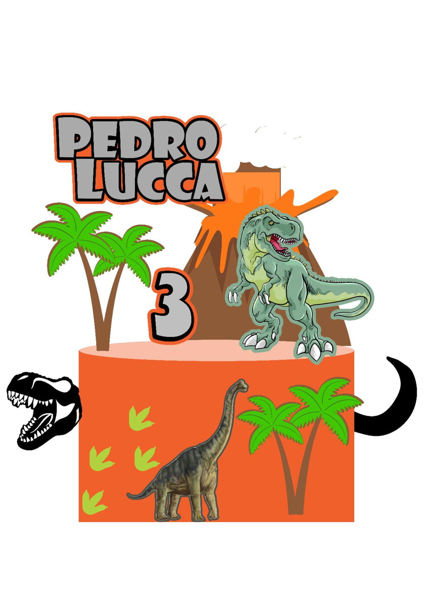 Arquivo de corte Topo de Bolo Dinossauro 01