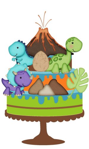 10 Arquivos Por R$ 10,00 Topo de Bolo Dinossauro 01