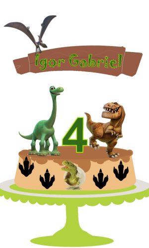 Arquivo de Corte Topo de Bolo Dinossauro 02