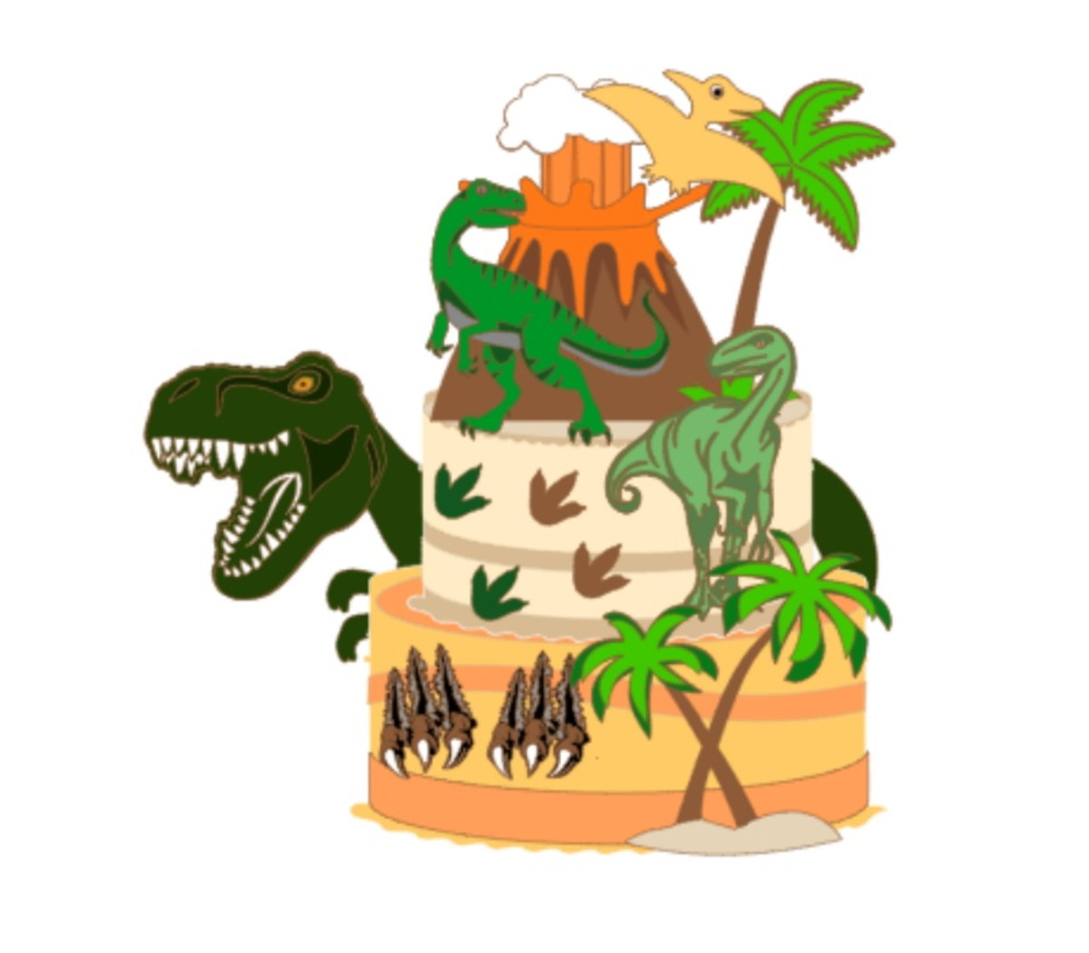 Arquivo de Corte Topo de Bolo Dinossauro 04