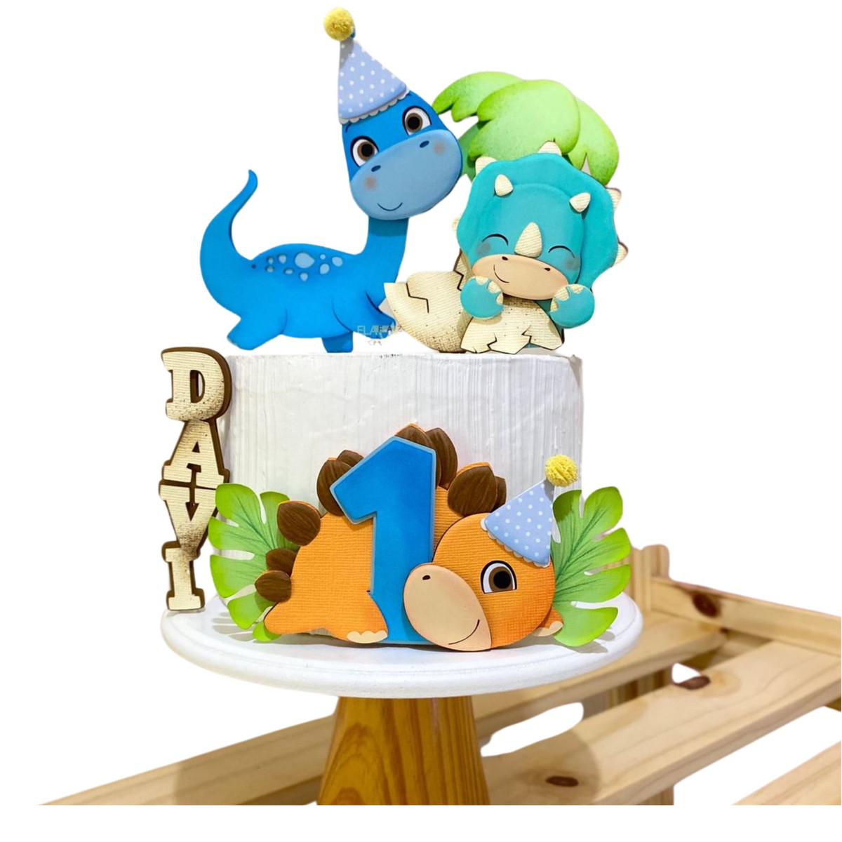 Arquivo de Corte Topo de Bolo Dinossauro 2 Studio+brinde