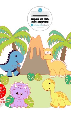 Arquivo de Corte Topo de Bolo Dinossauro 2