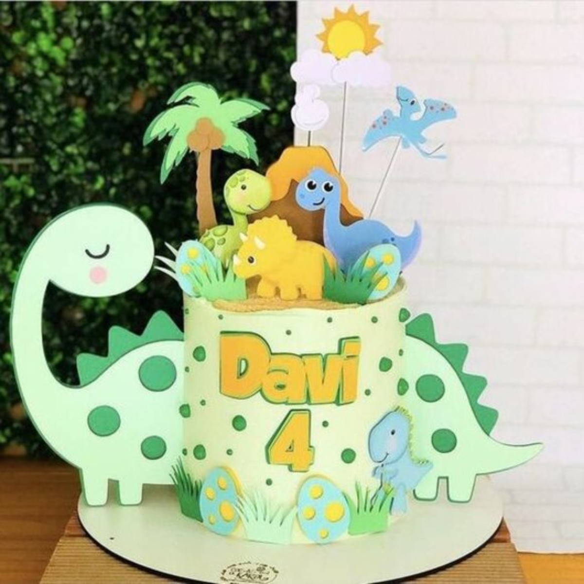 Arquivo de Corte Topo de Bolo Dinossauro 3d
