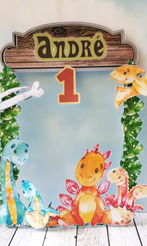 Arquivo de Corte topo de bolo Dinossauro Aqua - Studio e PDF