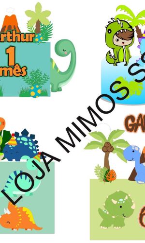 ARQUIVO DE CORTE TOPO DE BOLO Dinossauro