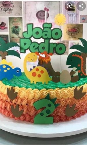 Arquivo de Corte Topo de Bolo Dinossauro