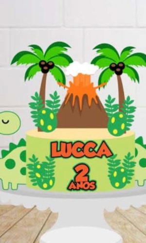 Arquivo de Corte Topo de Bolo Dinossauro Baby 4