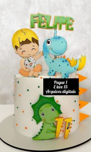 Arquivo de Corte-topo de Bolo Dinossauro Baby