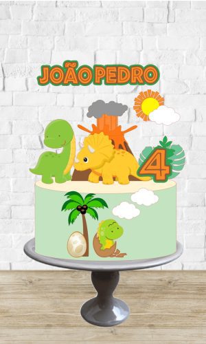 Arquivo de Corte Topo de Bolo Dinossauro Baby