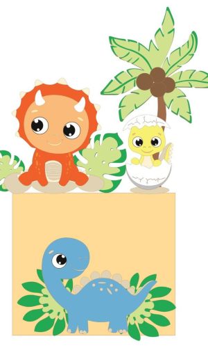 ARQUIVO DE CORTE TOPO DE BOLO Dinossauro baby