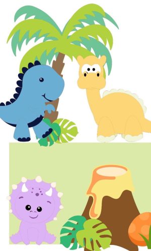 ARQUIVO DE CORTE TOPO DE BOLO Dinossauro baby