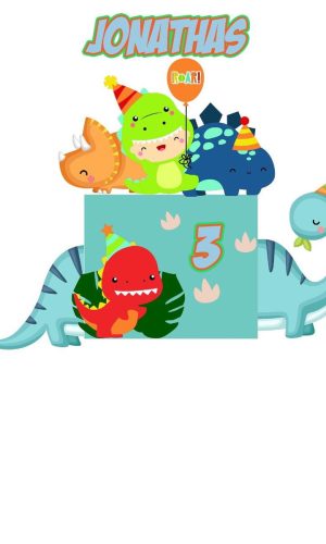 ARQUIVO DE CORTE TOPO DE BOLO Dinossauro baby