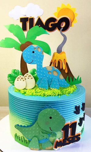 Arquivo de Corte Topo de Bolo Dinossauro Baby Menino Dfx