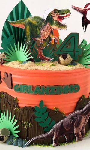 Arquivo de Corte Topo de Bolo Dinossauro