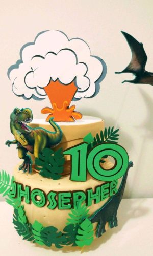 Arquivo de corte topo de bolo dinossauro
