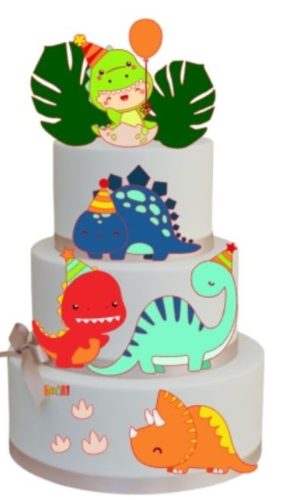 Arquivo de corte Topo de Bolo Dinossauro CAMADA STUDIO #2020