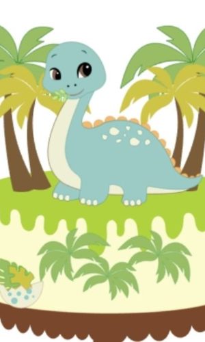 Arquivo de corte Topo de Bolo Dinossauro CAMADA STUDIO #2038