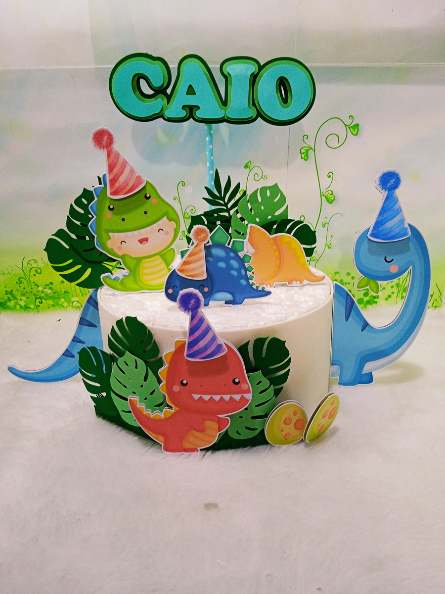 Arquivo De Corte Topo De Bolo Dinossauro 01 (studio) - Imagem 4